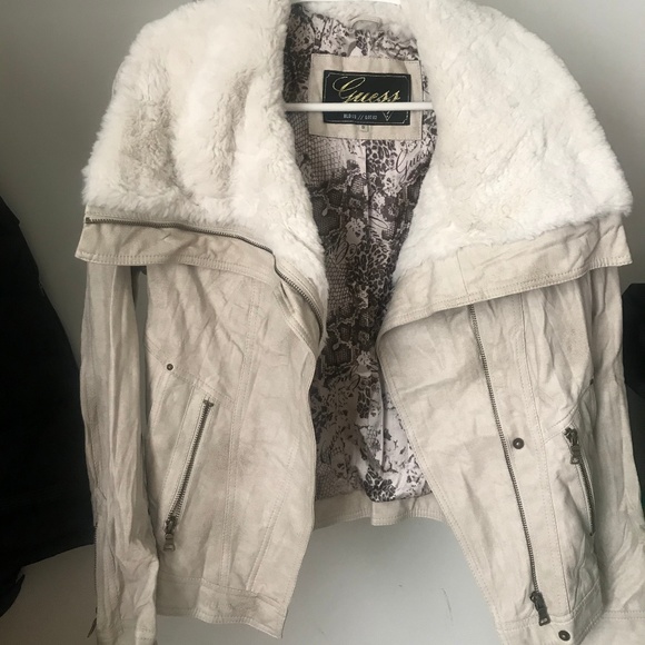 guess leather coat